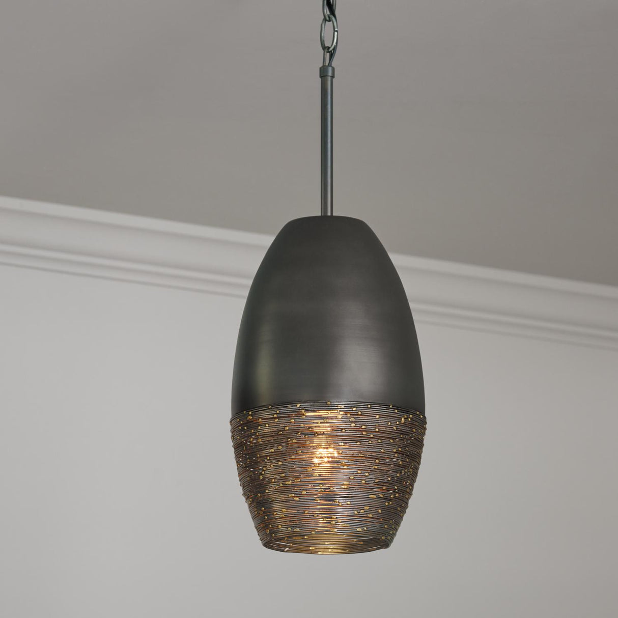 Capital Lighting 335111GI Sana 1 Light Pendant Grey Iron