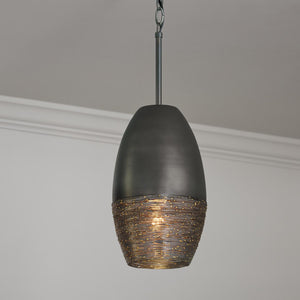 Capital Lighting 335111GI Sana 1 Light Pendant Grey Iron