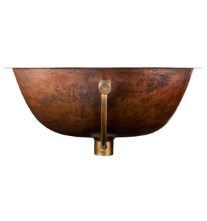 Thompson Traders Black Copper Farley Bath Sink Uruapan BOU-1915BC Aged Copper
 (Hammered)