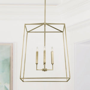 Capital Lighting 537643AD Thea 4 Light Foyer Aged Brass
