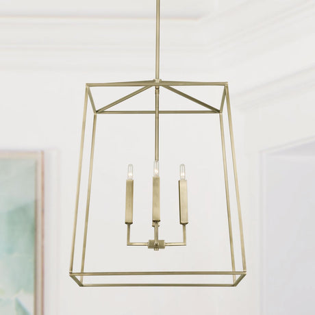 Capital Lighting 537643AD Thea 4 Light Foyer Aged Brass