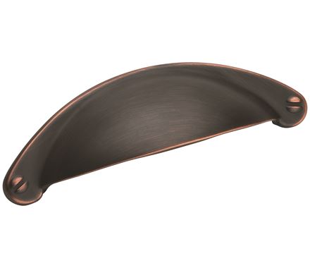 Amerock Cabinet Cup Pull Oil Rubbed Bronze 2-1/2 inch (64 mm) Center to Center Cup Pulls 1 Pack Drawer Pull Drawer Handle Cabinet Hardware