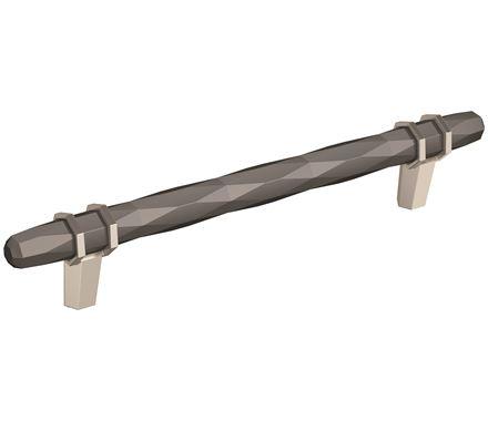 Amerock Cabinet Pull Black Chrome/Satin Nickel 6-5/16 inch (160 mm) Center-to-Center London 1 Pack Drawer Pull Drawer Handle Cabinet Hardware