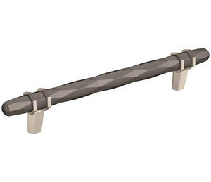 Amerock Cabinet Pull Black Chrome/Satin Nickel 6-5/16 inch (160 mm) Center-to-Center London 1 Pack Drawer Pull Drawer Handle Cabinet Hardware