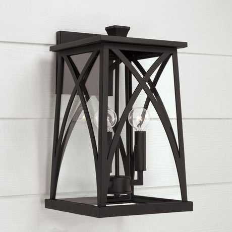 Capital Lighting 946531BK Marshall 3 Light Outdoor Wall Lantern Black