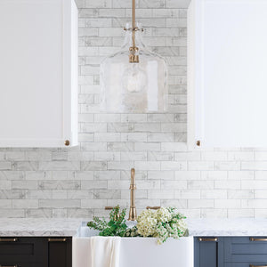 Capital Lighting 325717AD Crawford 1 Light Pendant Aged Brass