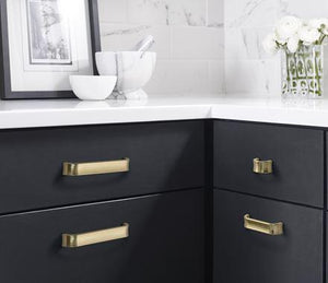 Amerock Cabinet Pull Golden Champagne 3-3/4 inch (96 mm) Center to Center Concentric 1 Pack Drawer Pull Drawer Handle Cabinet Hardware