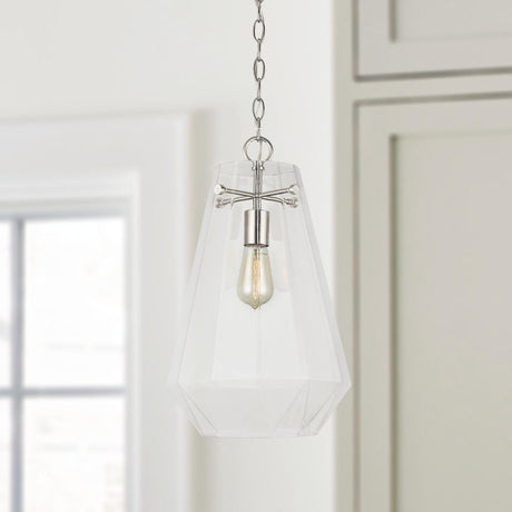 Capital Lighting 338316BN Lee 1 Light Pendant Brushed Nickel