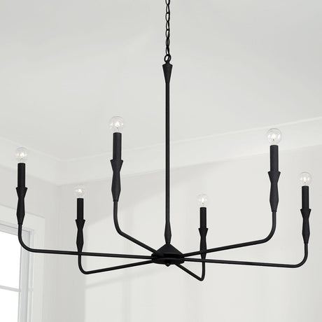 Capital Lighting 450362XK Paloma 6 Light Chandelier Textured Black