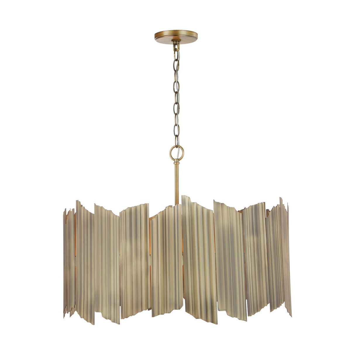 Capital Lighting 333441AD Xavier 4 Light Pendant Aged Brass