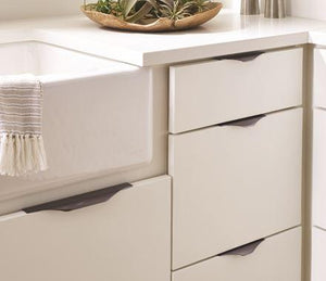 Amerock Cabinet Edge Pull Black Chrome 6-9/16 inch (167 mm) Center to Center Aloft 1 Pack Drawer Pull Drawer Handle Cabinet Hardware