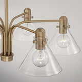 Capital Lighting 445861AD-528 Greer 6 Light Chandelier Aged Brass