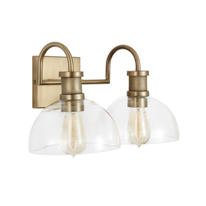 Capital Lighting 139123AD-497 Cassidy 2 Light Vanity Aged Brass
