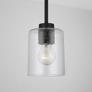 Capital Lighting 328511MB-449 Greyson 1 Light Pendant Matte Black