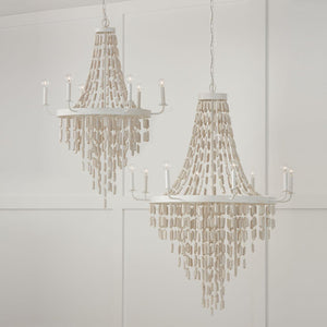 Capital Lighting 447782OW Carissa 8 Light Chandelier Organic White