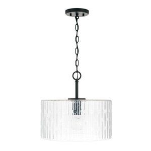 Capital Lighting 241311MB Emerson 1 Light Semi-Flush Matte Black