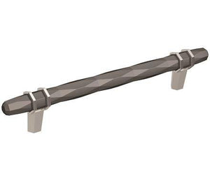 Amerock Cabinet Pull Black Chrome/Polished Chrome 6-5/16 inch (160 mm) Center-to-Center London 1 Pack Drawer Pull Drawer Handle Cabinet Hardware