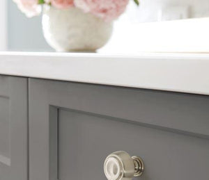 Amerock Cabinet Knob Satin Nickel 1-5/8 inch (41 mm) Diameter Kane 1 Pack Drawer Knob Cabinet Hardware