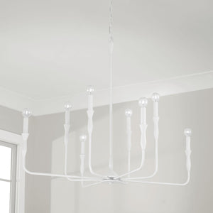 Capital Lighting 450381XW Paloma 8 Light Chandelier Textured White