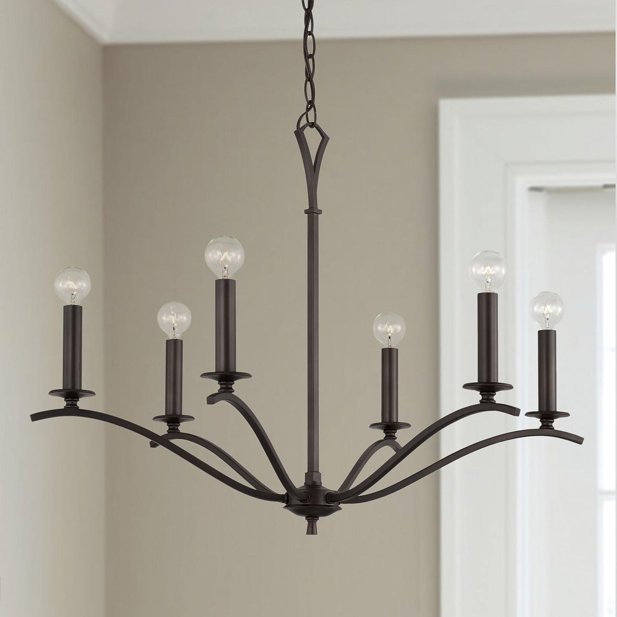 Capital Lighting 442861OB Jaymes 6 Light Chandelier Old Bronze