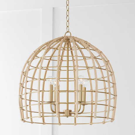 Capital Lighting 344141MA Wren 4 Light Pendant Matte Brass