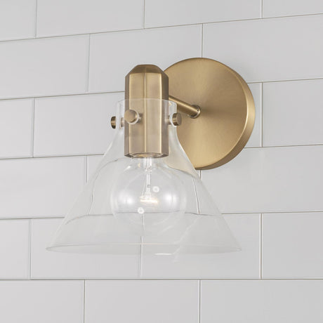 Capital Lighting 645811AD-528 Greer 1 Light Sconce Aged Brass