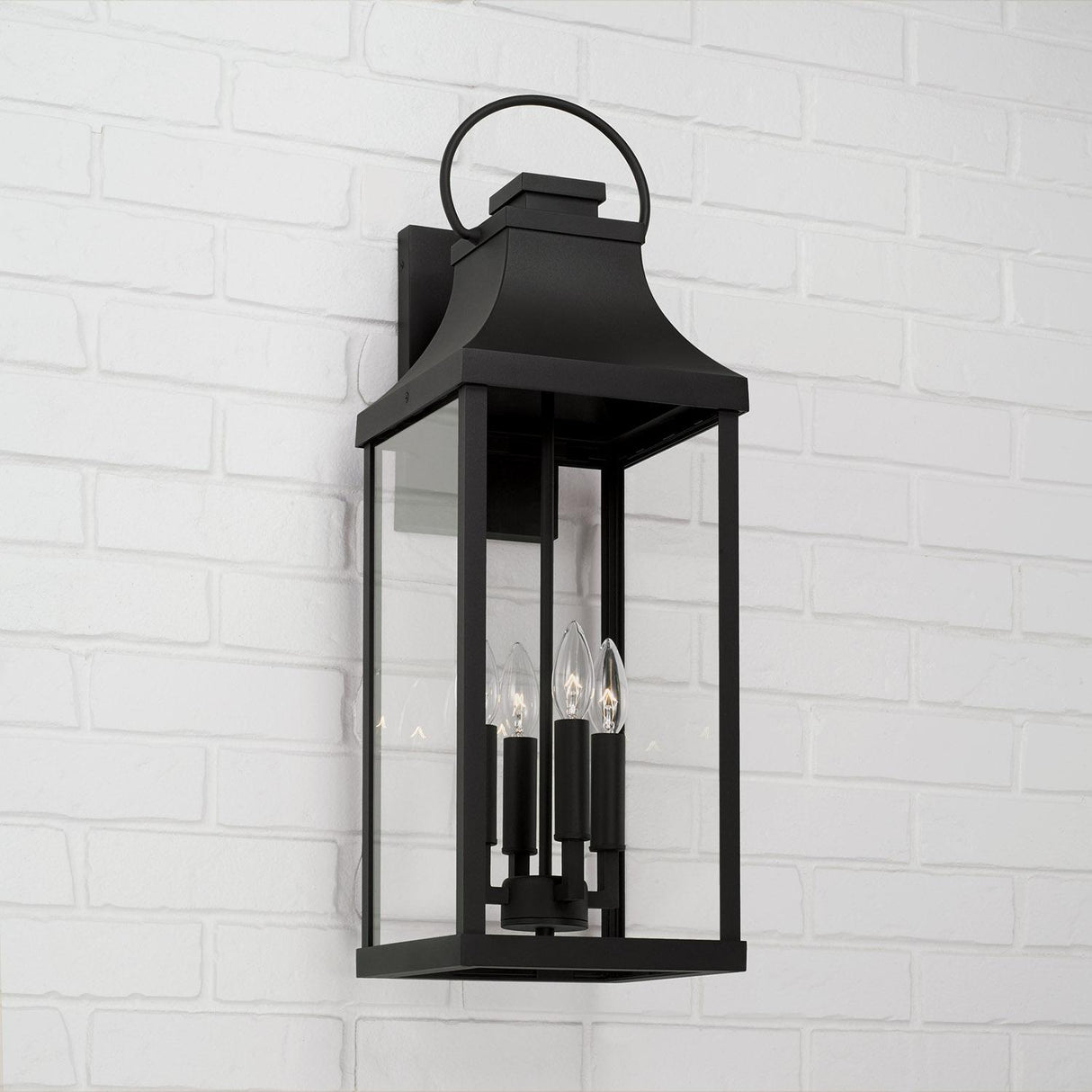 Capital Lighting 946441BK Bradford 4 Light Outdoor Wall Lantern Black