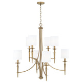 Capital Lighting 442681AD-701 Abbie 8 Light Chandelier Aged Brass