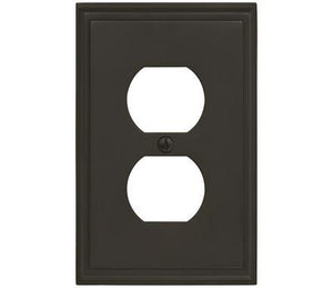 Amerock Wall Plate Black Bronze Duplex Outlet Cover Mulholland 1 Pack Electrical Outlet Cover