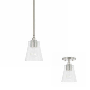 Capital Lighting 346911BN-533 Baker 1 Light Pendant Brushed Nickel