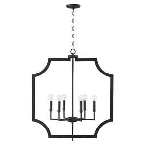 Capital Lighting 526161BI Lesley 6 Light Foyer Black Iron