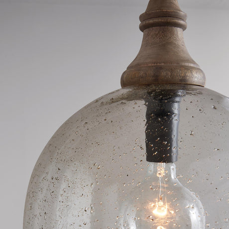 Capital Lighting 336011YP-484 Inglewood 1 Light Pendant Grey Wash and Dark Pewter