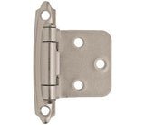 Amerock Cabinet Hinge Variable Overlay Hinge Satin Nickel 2 Pack Self-Closing Hinge Face Mount Hinge Cabinet Door Hinge