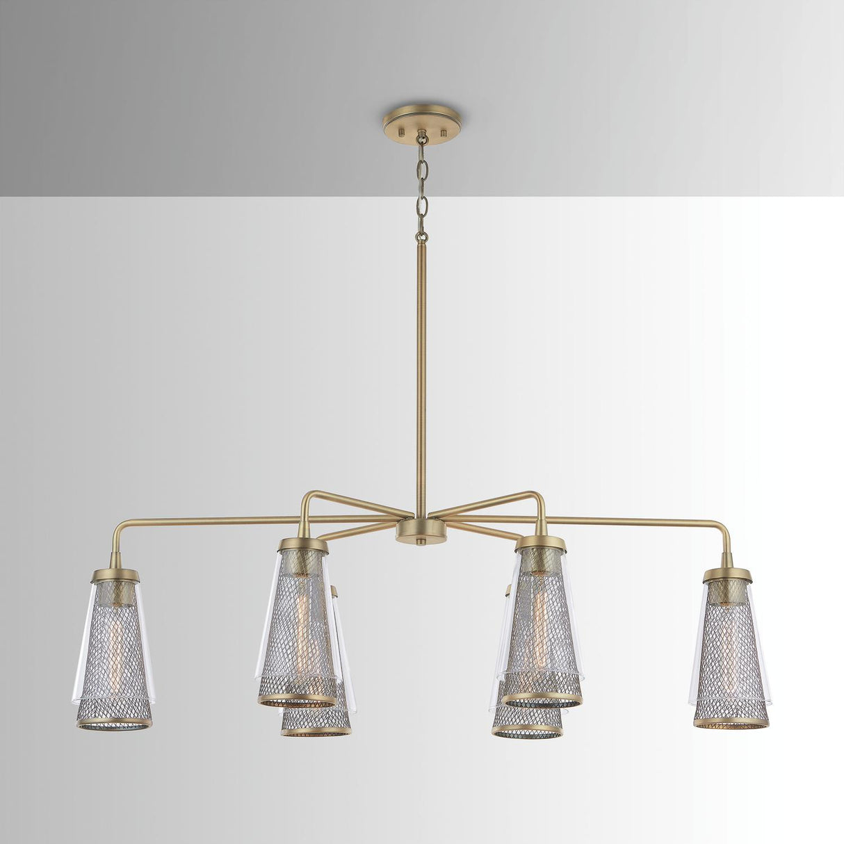 Capital Lighting 832361AD Abbott 6 Light Island Aged Brass