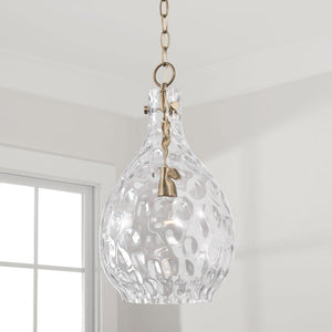 Capital Lighting 349012AD Brentwood 1 Light Pendant Aged Brass