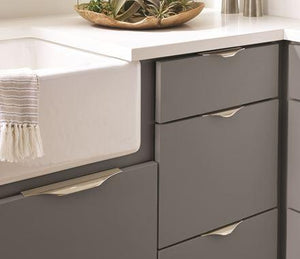 Amerock Cabinet Edge Pull Polished Nickel 4-3/16 inch (106 mm) Center to Center Aloft 1 Pack Drawer Pull Drawer Handle Cabinet Hardware