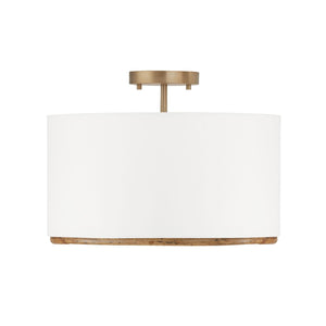 Capital Lighting 247431MA Soleil 3 Light Dual Mount Semi-Flush/Pendant Matte Brass