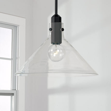 Capital Lighting 345811MB Greer 1 Light Pendant Matte Black