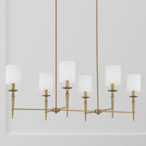 Capital Lighting 842661AD-701 Abbie 6 Light Island Aged Brass