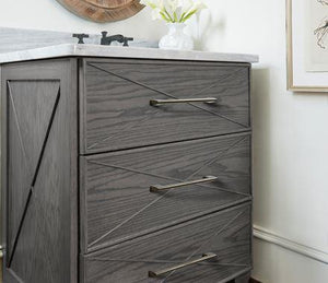 Amerock Cabinet Pull Graphite 6-5/16 inch (160 mm) Center to Center Riva 1 Pack Drawer Pull Drawer Handle Cabinet Hardware