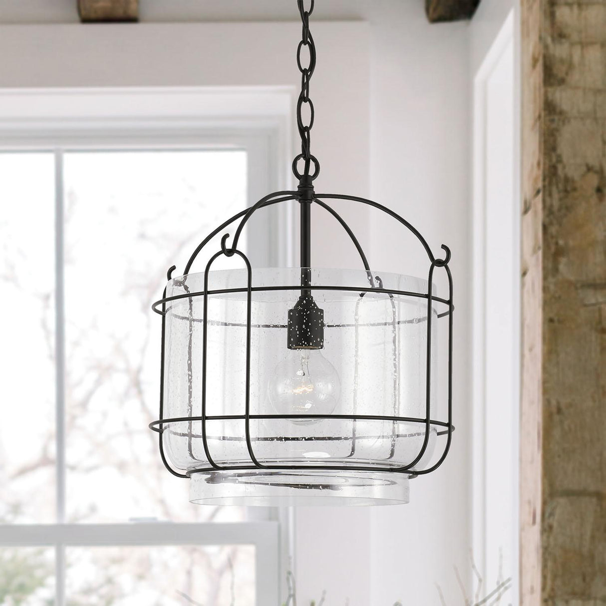 Capital Lighting 342912MB Harmon 1 Light Pendant Matte Black