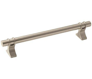 Amerock Cabinet Pull Satin Nickel 6-5/16 inch (160 mm) Center to Center Davenport 1 Pack Drawer Pull Drawer Handle Cabinet Hardware