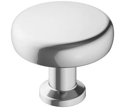Amerock Cabinet Knob Polished Chrome 1-1/4 inch (32 mm) Diameter Factor 1 Pack Drawer Knob Cabinet Hardware
