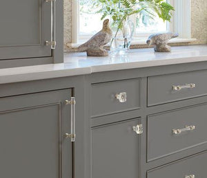 Amerock Cabinet Pull Clear/Satin Nickel 6-5/16 inch (160 mm) Center to Center Glacio 1 Pack Drawer Pull Drawer Handle Cabinet Hardware