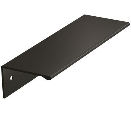 Amerock Cabinet Pull Matte Black 3-3/4 inch (96 mm) Center to Center Edge Pull 1 Pack Drawer Pull Drawer Handle Cabinet Hardware