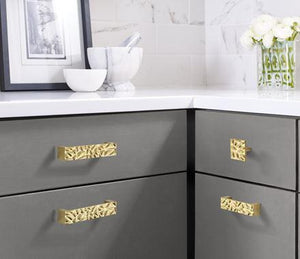 Amerock Cabinet Pull Brushed Gold 5-1/16 inch (128 mm) Center to Center Calathea 1 Pack Drawer Pull Drawer Handle Cabinet Hardware