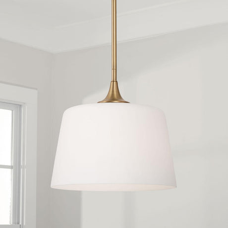 Capital Lighting 248911AD Presley 1 Light Dual Mount Semi-Flush/Pendant Aged Brass