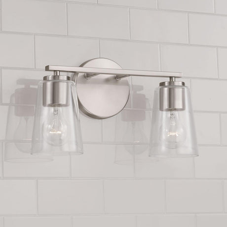 Capital Lighting 148621BN-537 Portman 2 Light Vanity Brushed Nickel