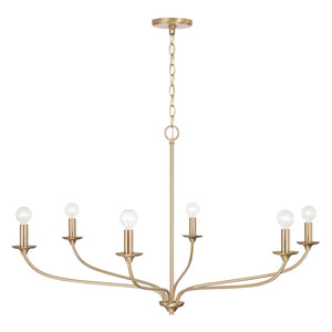 Capital Lighting 449961MA Dolan 6 Light Chandelier Matte Brass