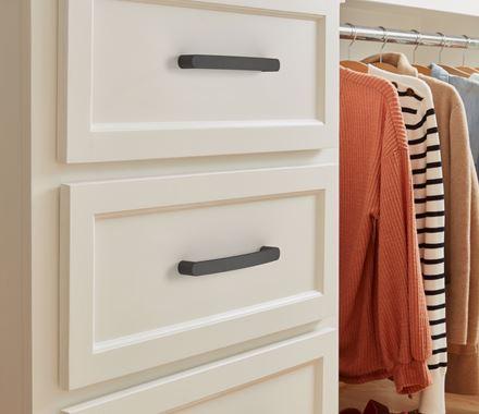 Amerock Cabinet Pull Matte Black 5-1/16 inch (128 mm) Center-to-Center Rift 1 Pack Drawer Pull Cabinet Handle Cabinet Hardware